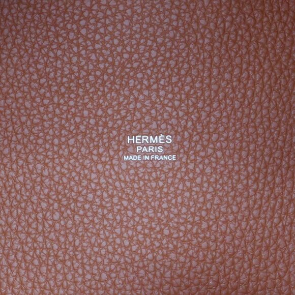 Hermes Picotin Lock 18 Taurillon Clemence Leather Hobo Bag Orange Apricot - Picture 12 of 13